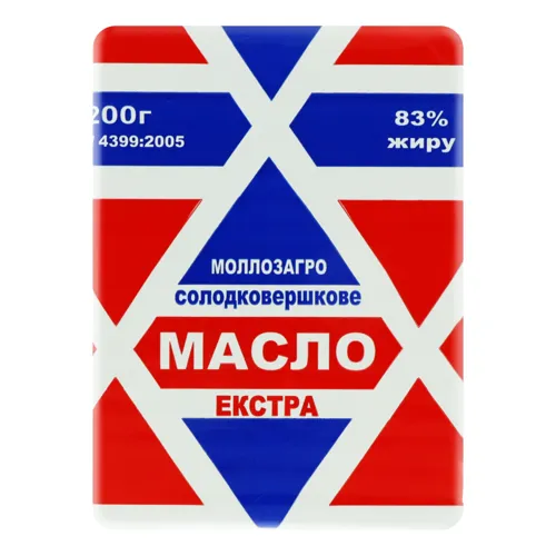Масло 83% солодковершкове Екстра Моларго м/у 200г