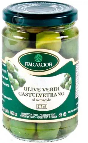 Оливки зелені Кастелветрано 314мл ТМ ITALCARCIOFI