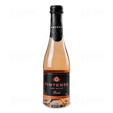Вино ігристе Vinense Fines Bulles Rose безалкогольне, 0,2л
