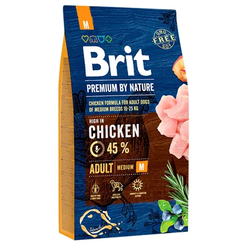 Корм сухий Brit Premium з куркою для собак середніх порід 3кг