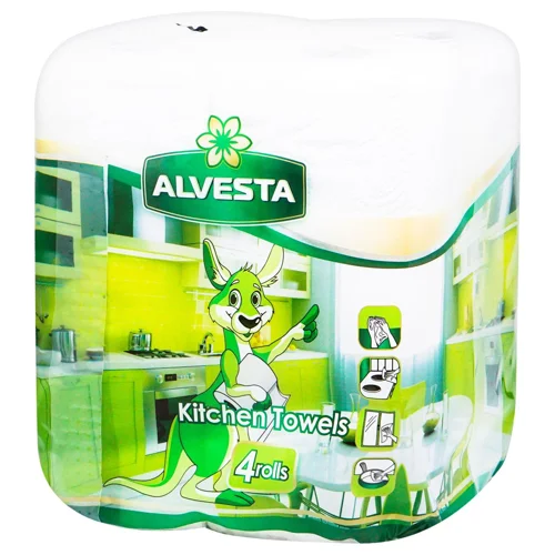 Рушники паперові Alvesta двошарові 4шт