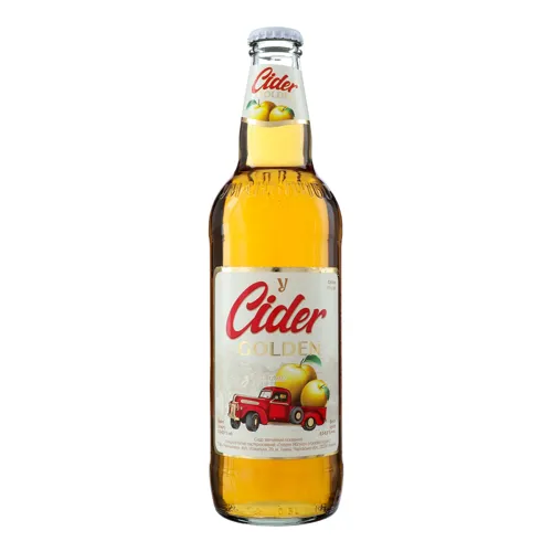 Сидр 5-6.9% 0.5л білий солодкий газований Golden Apple Уманьпиво
