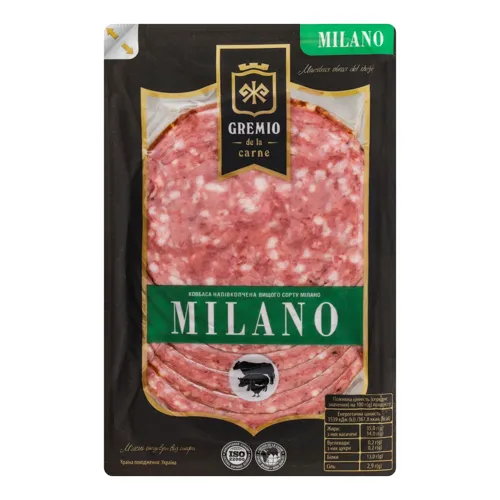 Ковбаса Milano Gremio de la carne напівкопчена вищого ґатунку 0.1кг