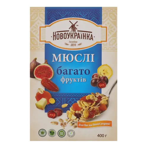 Мюслі Багато фруктів Новоукраїнка к/у 400г