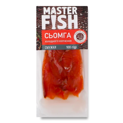 Лосось смужки в/к Master Fish, натуральна оболонка, 100г