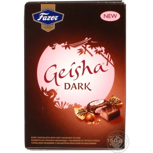 Цукерки Fazer Geisha чорний шоколад 150г