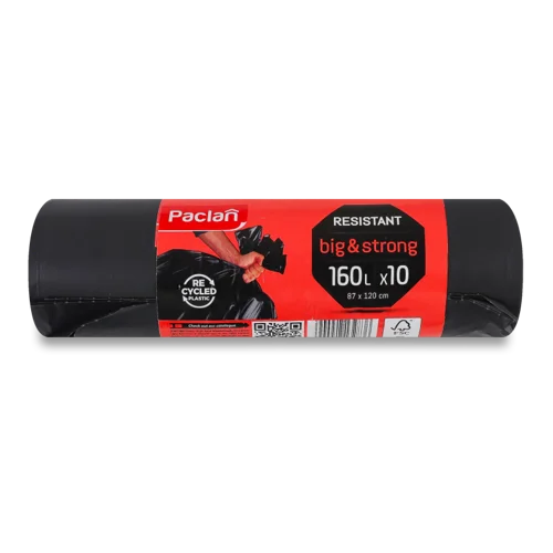 Мішки для сміття 160л Big&Strong Paclan, 10шт, в/с