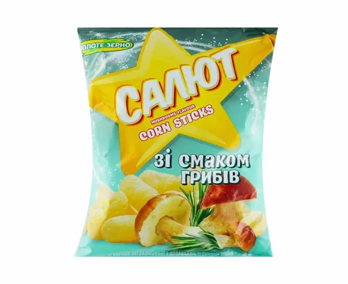 Палички кукурудзяні «Золоте Зерно» Салют зі смаком грибів 45г