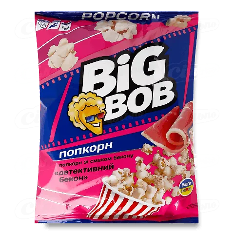 Попкорн Big Bob зі смаком бекону, 80г