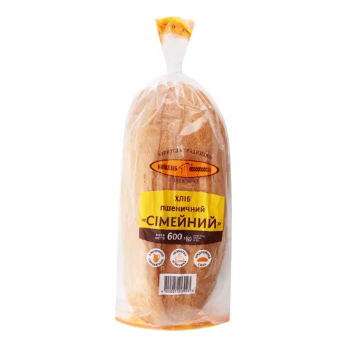 Хліб пшеничний «Київхліб» Сімейний нарізаний в упаковці 600г