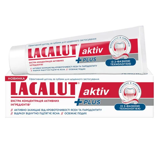Зубна паста Lacalut Aktiv Plus 75мл