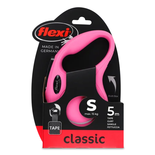 Рулетка Для Собак Рожева Стрічка В/ґ 5м/15кг S №11836 New Classic Flexi 1шт