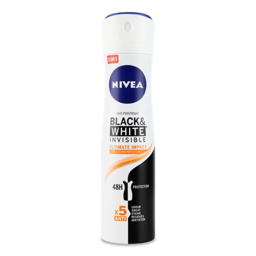Антиперспірант Nivea Ultimate Impact Black&White Invisible, 150 мл