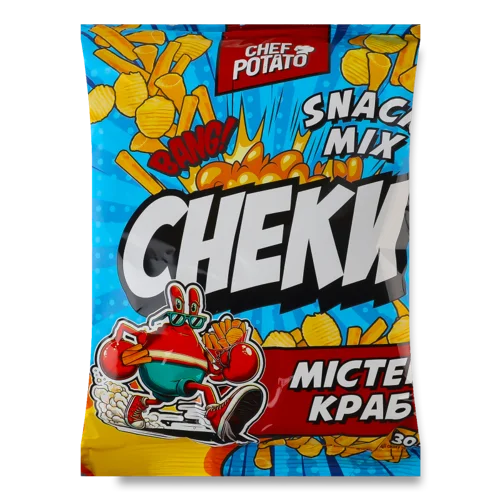 Снеки Картопляні Містер Краб Snack Mix, В/ґ, 30г