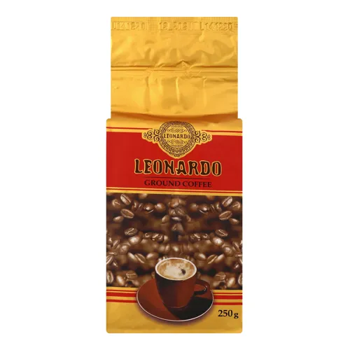 Кава натуральна смажена мелена Leonardo м/у 250г