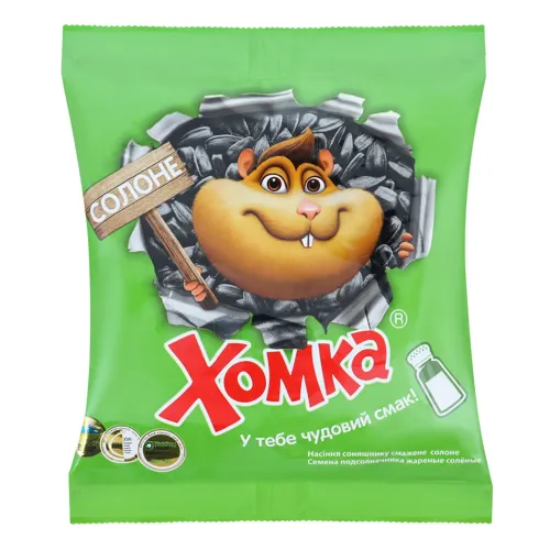Насіння соняшнику смажене солоне Хомка м/у 125г