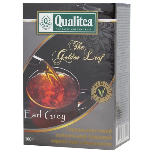 Чай чорний Qualitea Earl Grey середньолистовий 100г
