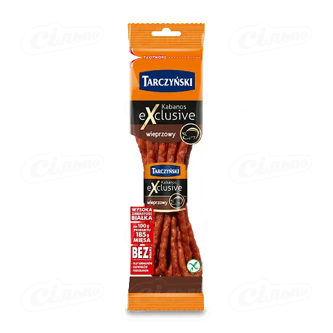 Ковбаски Tarczynski Kabanos Excl зі свинини сиров'ялені, 105г