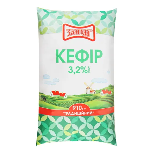 Кефір 3.2% Злагода м/у 910г