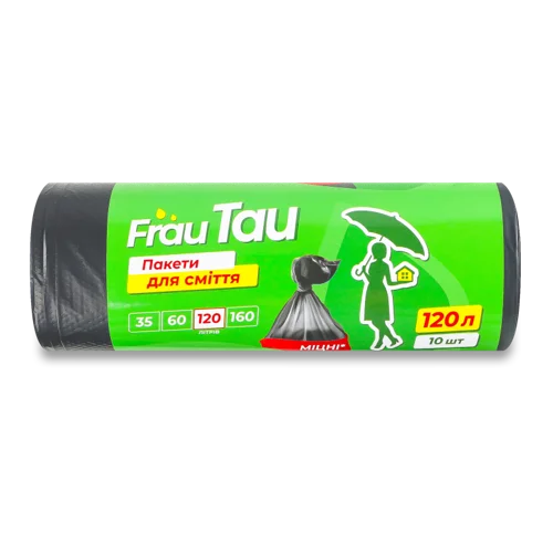 Пакети Для Сміття 120л Міцні, Frau Tau, 10шт