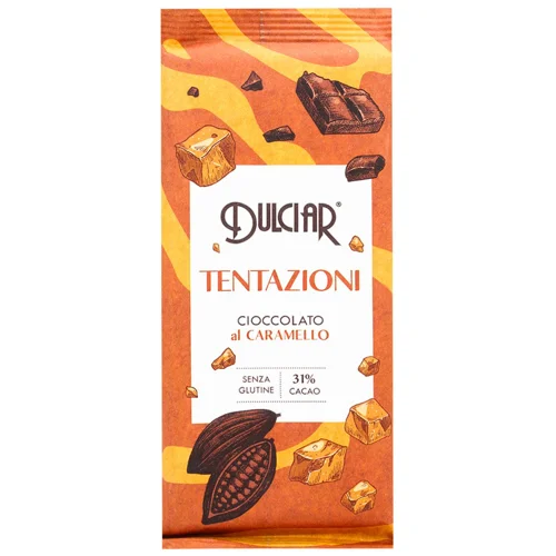 Шоколад білий Dulciar Tentation з карамеллю 80г