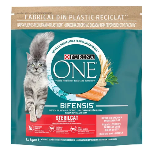 Корм сухий Purina One Sterilcat з лососем для стерилізованих котів 1,5кг