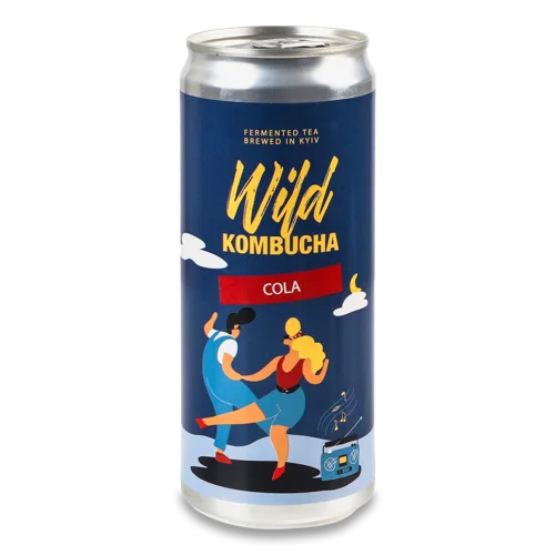 Комбуча Кола Wild Kombucha, В/ґ, З/Б 330 Мл