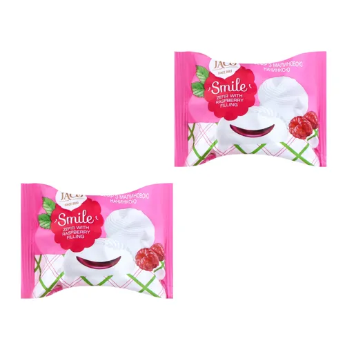 Зефір з малиновою начинкою Smile Jaco кг