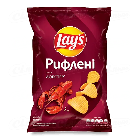 Чіпси Lay's картопляні зі смаком лобстеру 120г