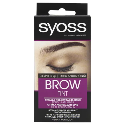 Фарба для брів Syoss Brow Tint 4-1 Темно-каштановий 17мл