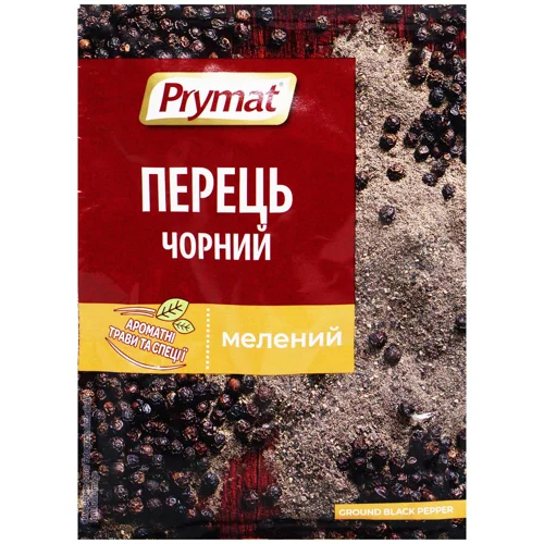 Перець чорний Prymat мелений 15г