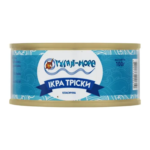 Ікра тріски пробійна солена Класична Гуляй-море з/б 100г