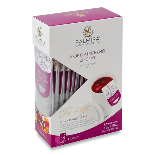 Чай Фруктовий Королівський Десерт Palmira к/у, 15х3.2г