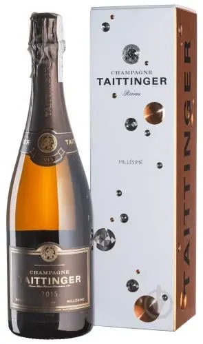 Шампанське біле брют Брют Міллезім 2015. Taittinger 0.75л у коробці