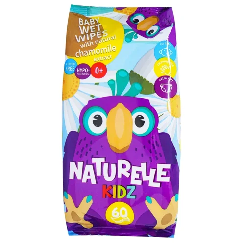 Серветки вологі Naturelle Kidz Ромашка дитячі 60шт
