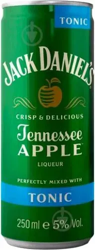 Напій слабоалкогольний Jack Daniels APPLE & TONIC 5%, 0.25л