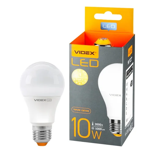 Лампа світлодіодна Videx LED A60е 10W E27 3000K