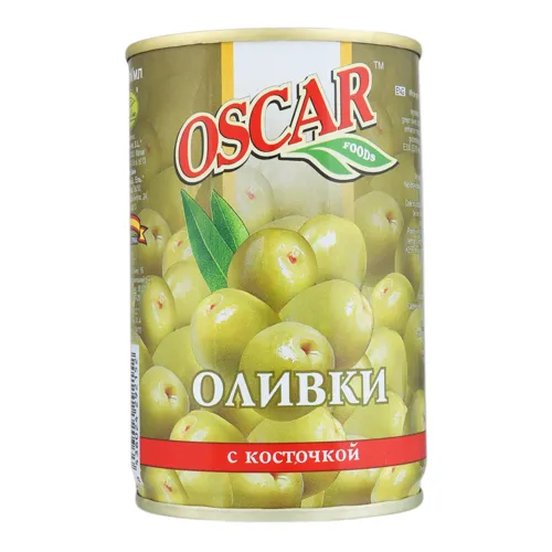 Оливки з кісточкою Oscar з залізній банці 300г