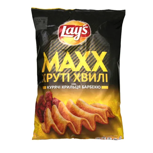 Чіпси картопляні зі смаком курячих крилець барбекю Lays м/у 120г
