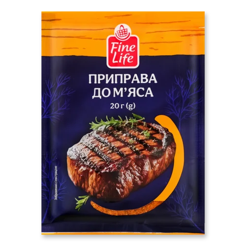 Приправа До М'яса Fine Life, М'ясна, В/К, 20г