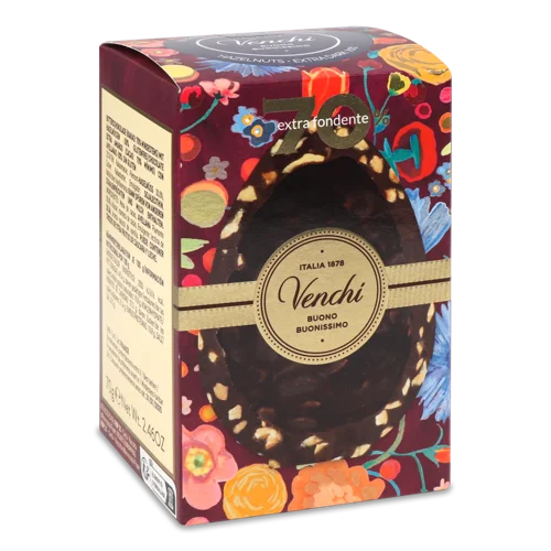 Яйце Venchi З Екстра Темного Шоколаду З Фундуком, 100г