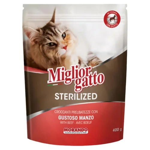 Корм сухий Migliorgatto з яловичиною для стерилізованих котів 400г