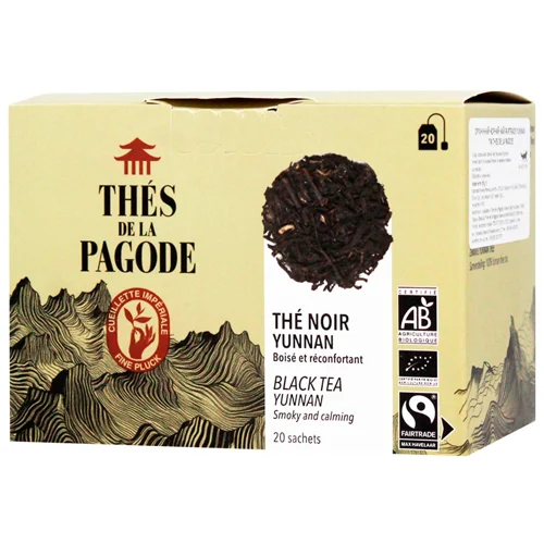 Чай органічний чорний THES DE LA PAGODE Fairtrade Yunnan 36 г