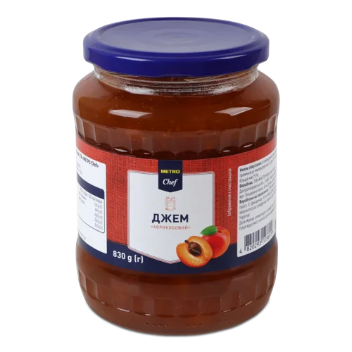 Джем Абрикосовий стерилізований скляна банка 830г