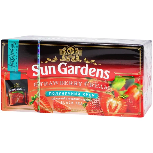 Чай чорний Sun Gardens Полуничний крем 1,7г*25шт