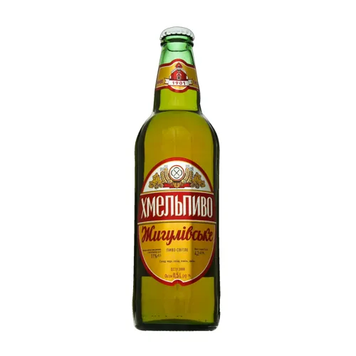Пиво 0.5л 4.2% світле фільтроване непастеризоване Жигулівське Хмельпиво пл