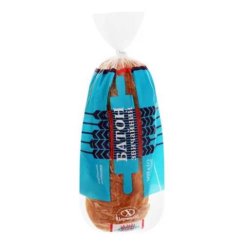 Батон звичайний нарізний «Цар хліб» 0.5кг