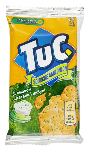 Крекер солоний «Sour cream&Onion» Tuc м/у 21г