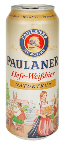Пиво 0.5л 5.5% світле нефільтроване Paulaner Hefe-Weissbier