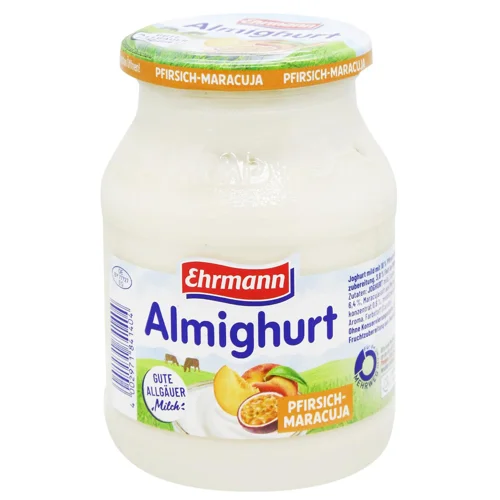 Йогурт Ehrmann Almighurt персик маракуйя 500г